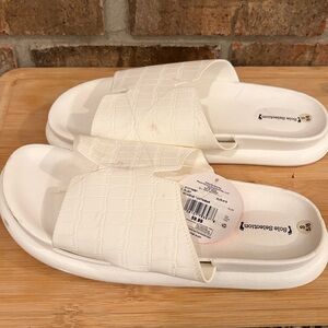 Silver Slide Sandals